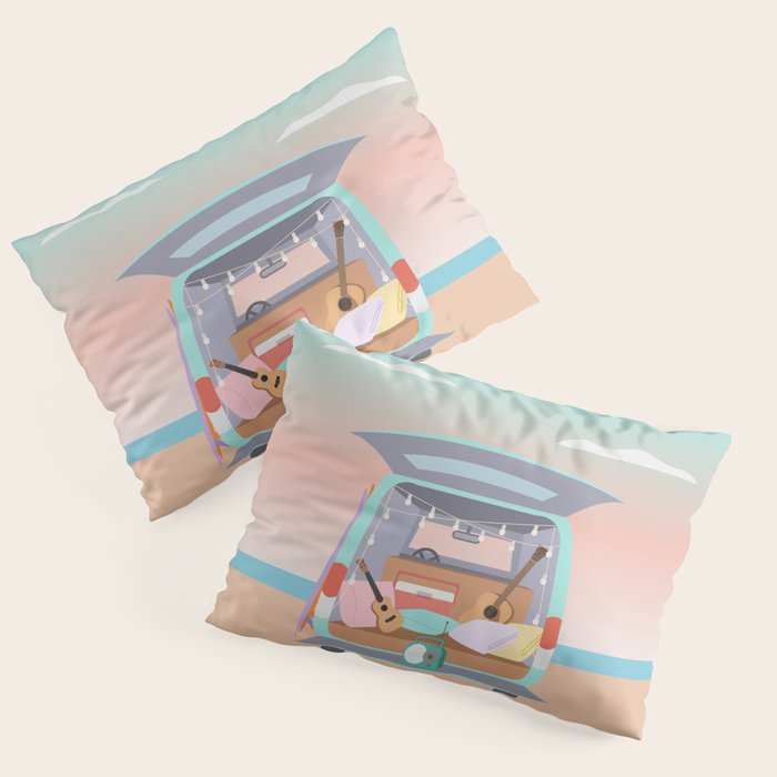 Beach Van Pillow Sham Gallery Image 1