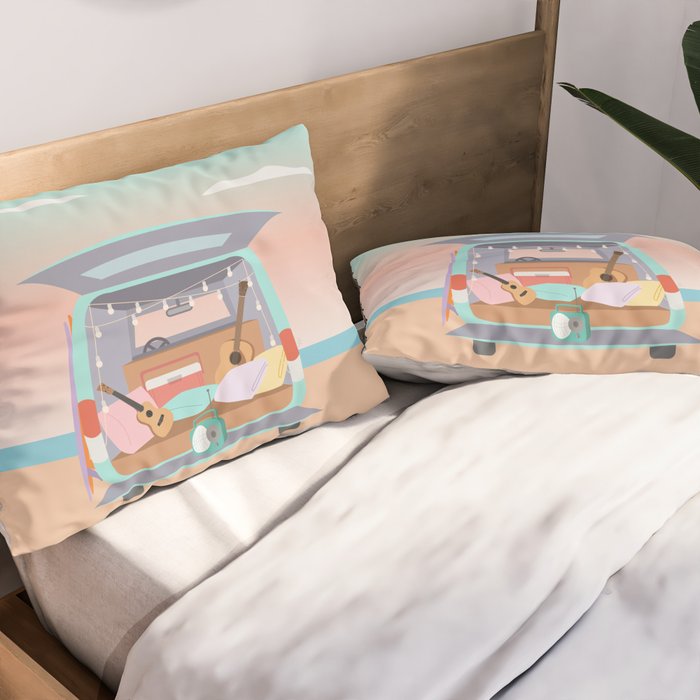 Beach Van Pillow Sham Gallery Image 2