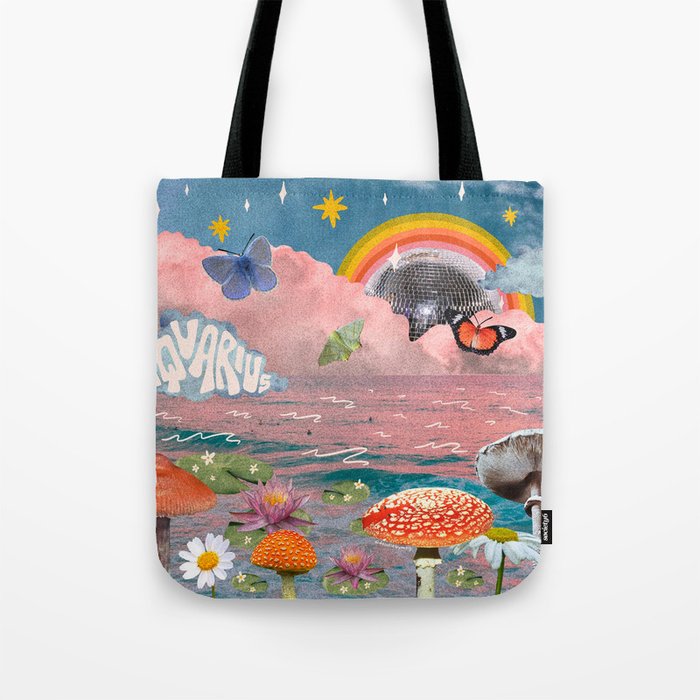 Aquarius Collage Tote Bag Gallery Image 1