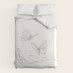 Butterflies on the Palm of the Hand Duvet Cover Gallery Image 6