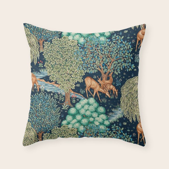 William Morris "The Brook" 1. Throw Pillow Gallery Image 6