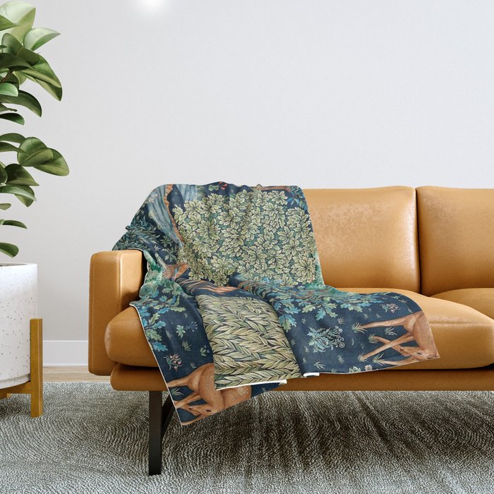 William Morris "The Brook" 1. Throw Blanket Gallery Image 1
