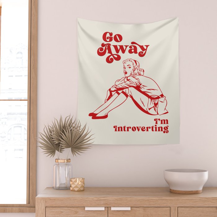 Go Away I'm Introverting Wall Tapestry Gallery Image 2