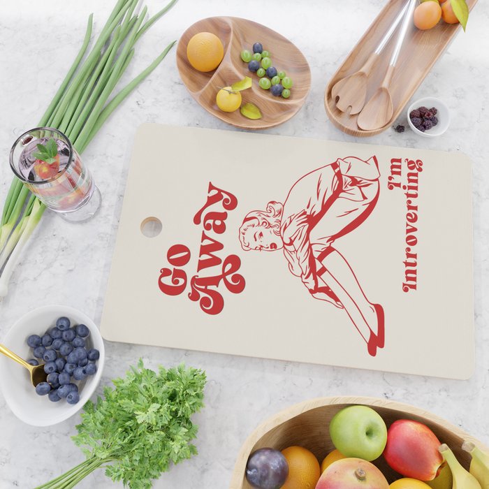 Go Away I'm Introverting Cutting Board Gallery Image 2