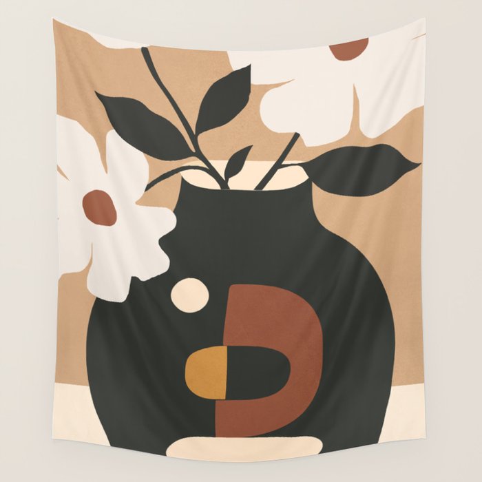 Geometric Blossom 5 Wall Tapestry Gallery Image 4