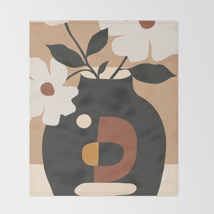 Geometric Blossom 5 Throw Blanket Gallery Image 2