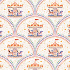 Whimsical Vintage Carousel Ride Seamless Pattern Coffee Mug Gallery Image 2