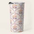 Whimsical Vintage Carousel Ride Seamless Pattern Travel Mug Gallery Image 3