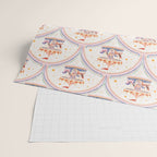 Whimsical Vintage Carousel Ride Seamless Pattern Wrapping Paper Gallery Image 2