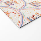 Whimsical Vintage Carousel Ride Seamless Pattern Welcome Mat Gallery Image 2