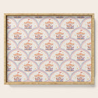 Whimsical Vintage Carousel Ride Seamless Pattern Serving Tray Gallery Image 1
