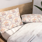 Whimsical Vintage Carousel Ride Seamless Pattern Pillow Sham Gallery Image 2
