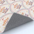 Whimsical Vintage Carousel Ride Seamless Pattern Rug Gallery Image 4