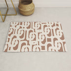 Mid Century Modern Loops Pattern 2 Inspired by PANTONE 17 1230 Color of the Year Mocha Mousse Rug Gallery Image 1