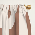 Mid Century Modern Loops Pattern 2 Inspired by PANTONE 17 1230 Color of the Year Mocha Mousse Window Curtain Gallery Image 2