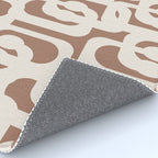 Mid Century Modern Loops Pattern 2 Inspired by PANTONE 17 1230 Color of the Year Mocha Mousse Rug Gallery Image 4