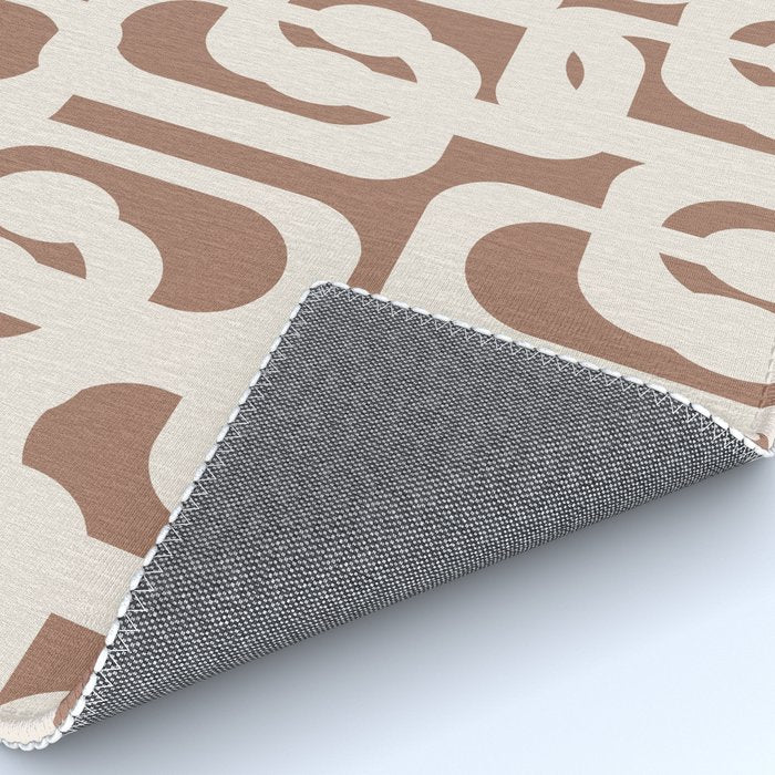 Mid Century Modern Loops Pattern 2 Inspired by PANTONE 17 1230 Color of the Year Mocha Mousse Rug Gallery Image 4