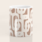 Mid Century Modern Loops Pattern 2 Inspired by PANTONE 17 1230 Color of the Year Mocha Mousse Coffee Mug Gallery Image 4