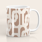 Mid Century Modern Loops Pattern 2 Inspired by PANTONE 17 1230 Color of the Year Mocha Mousse Coffee Mug Gallery Image 1