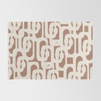 Mid Century Modern Loops Pattern 2 Inspired by PANTONE 17 1230 Color of the Year Mocha Mousse Rug Gallery Image 2