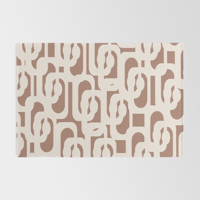 Mid Century Modern Loops Pattern 2 Inspired by PANTONE 17 1230 Color of the Year Mocha Mousse Rug Gallery Image 2