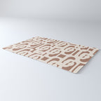 Mid Century Modern Loops Pattern 2 Inspired by PANTONE 17 1230 Color of the Year Mocha Mousse Rug Gallery Image 3
