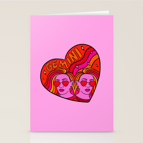 Gemini Valentine Stationery Card Gallery Image 1