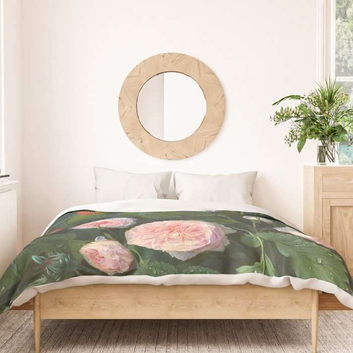 OD Ottesen  Still Life with Roses and Strawberries  Duvet Cover Gallery Image 3