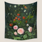 OD Ottesen  Still Life with Roses and Strawberries  Wall Tapestry Gallery Image 4