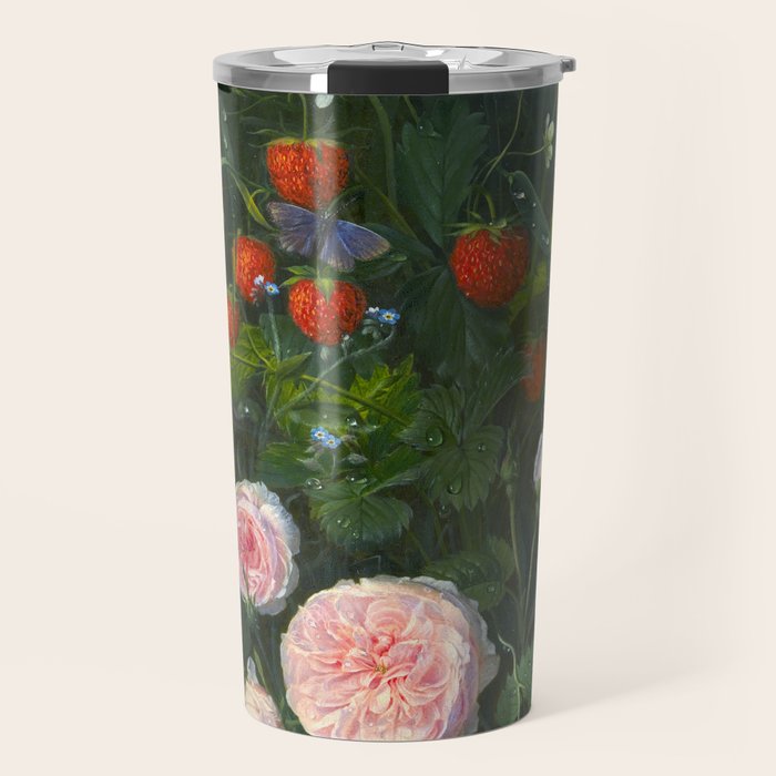 OD Ottesen  Still Life with Roses and Strawberries  Travel Mug Gallery Image 1