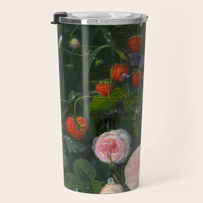 OD Ottesen  Still Life with Roses and Strawberries  Travel Mug Gallery Image 3