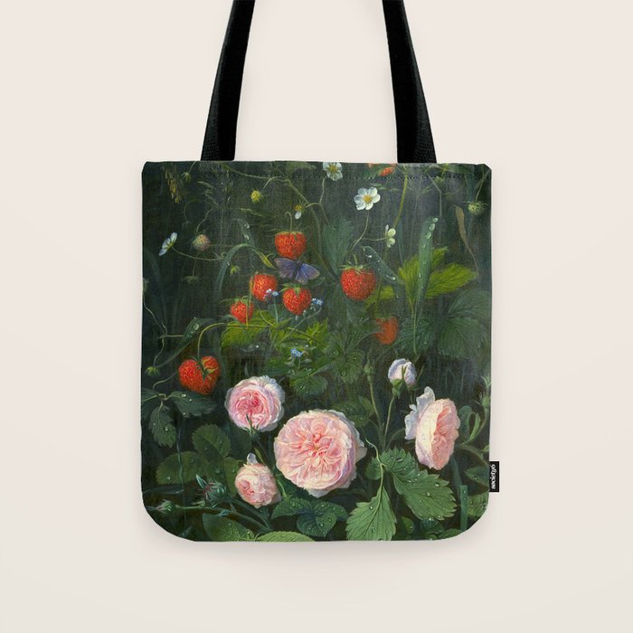 OD Ottesen  Still Life with Roses and Strawberries  Tote Bag Gallery Image 1
