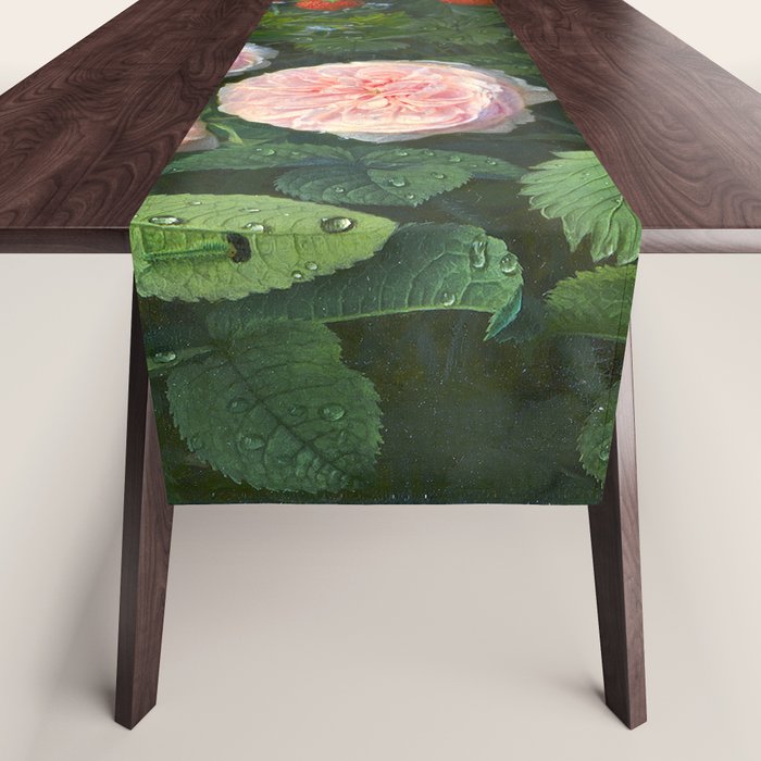 OD Ottesen  Still Life with Roses and Strawberries  Table Runner Gallery Image 1