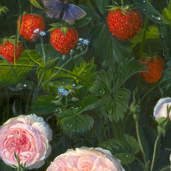 OD Ottesen  Still Life with Roses and Strawberries  Coffee Mug Gallery Image 2