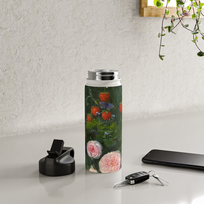 OD Ottesen  Still Life with Roses and Strawberries  Water Bottle Gallery Image 4