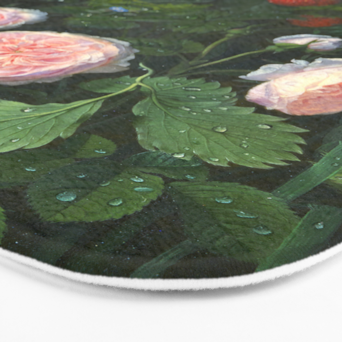 OD Ottesen  Still Life with Roses and Strawberries  Bath Mat Gallery Image 3