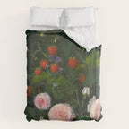 OD Ottesen  Still Life with Roses and Strawberries  Duvet Cover Gallery Image 6