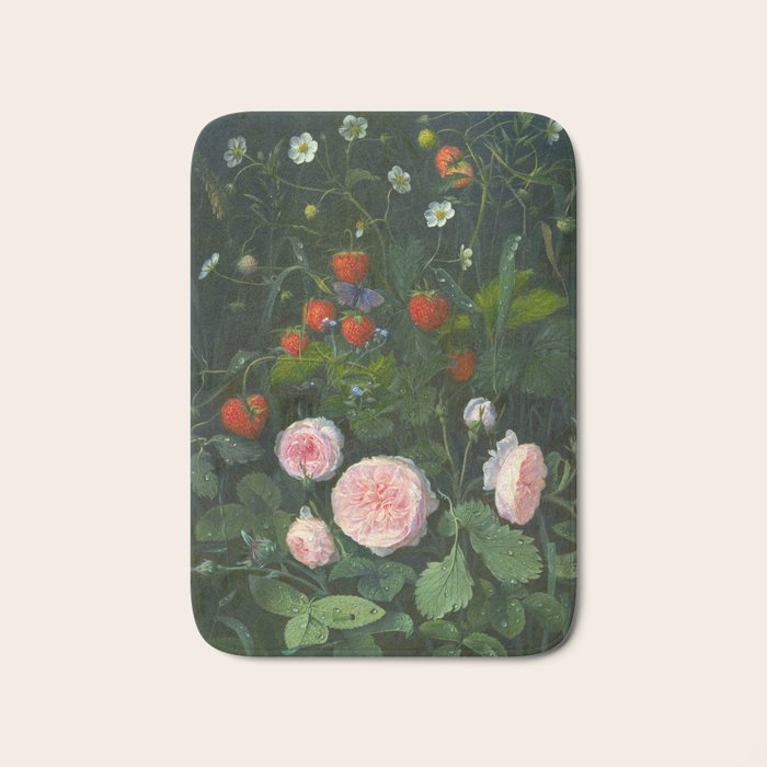 OD Ottesen  Still Life with Roses and Strawberries  Bath Mat Gallery Image 1