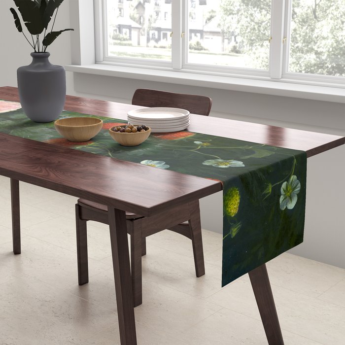 OD Ottesen  Still Life with Roses and Strawberries  Table Runner Gallery Image 2
