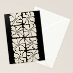 Monochrome Petal Mosaic Pattern Stationery Card Gallery Image 2
