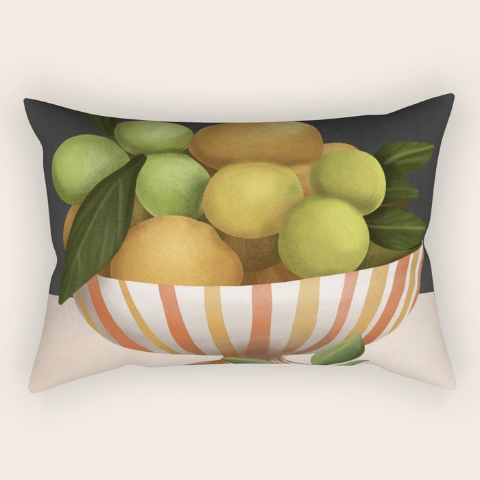 Golden Citrus 2 Rectangular Pillow Gallery Image 1