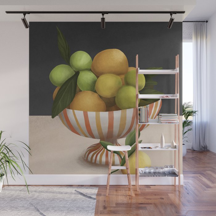 Golden Citrus 2 Wall Mural Gallery Image 1