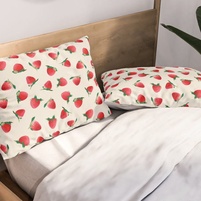 Strawberry pattern Pillow Sham Gallery Image 2