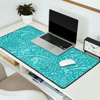 William Morris "Cray" 8. turquoise Desk Mat Gallery Image 2