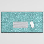 William Morris "Cray" 8. turquoise Desk Mat Gallery Image 1