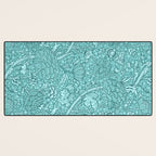 William Morris "Cray" 8. turquoise Desk Mat Gallery Image 3