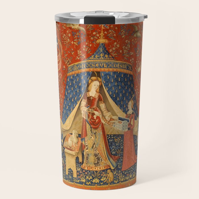 Lady and the Unicorn - Desire Travel Mug Gallery Image 1