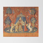 Lady and the Unicorn - Desire Throw Blanket Gallery Image 2