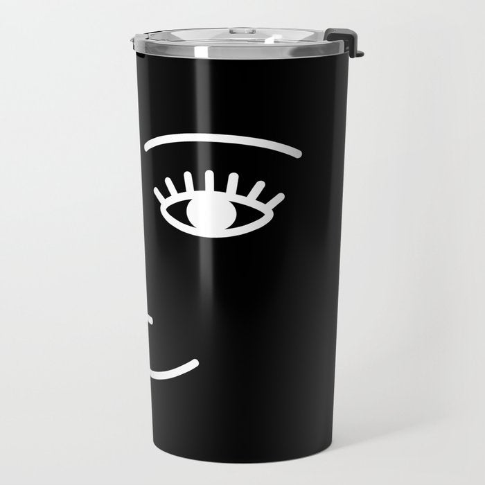 Wink (Black) Travel Mug Gallery Image 2
