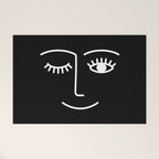 Wink (Black) Welcome Mat Gallery Image 1